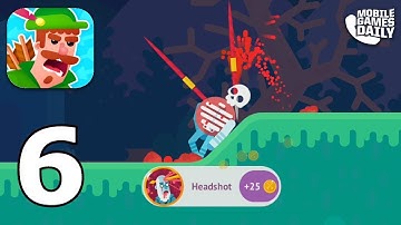 BOWMASTERS Gameplay Part 6 - Julius & Kacey Rich (iOS Android)