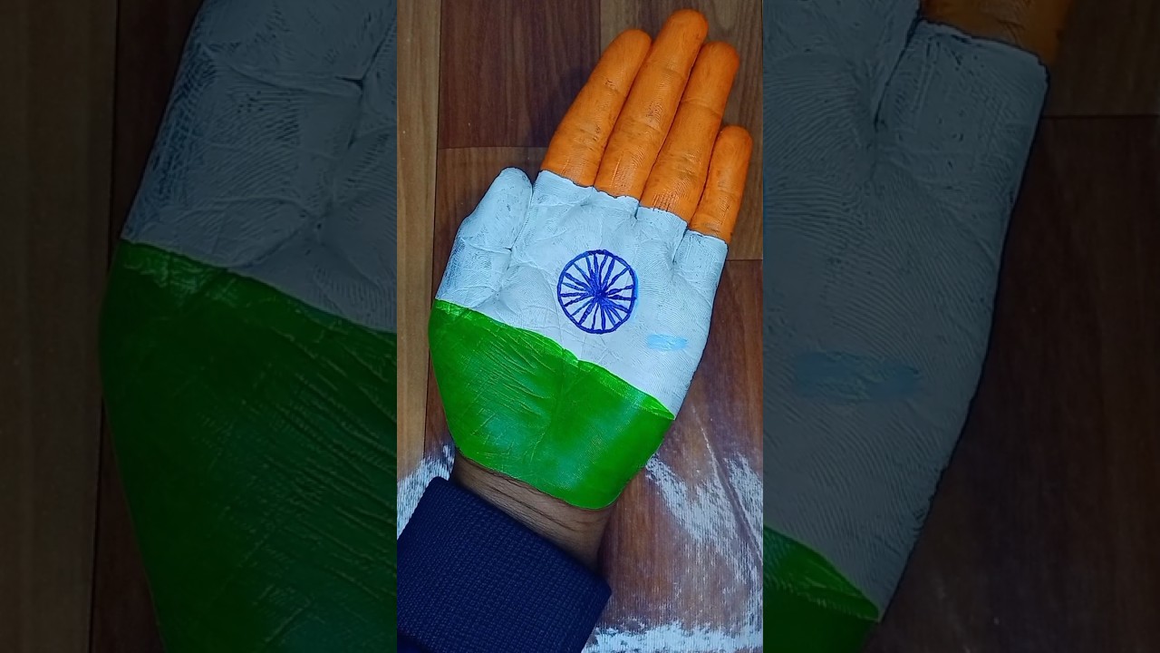 Indian Flag Hand Art 🇮🇳 | Republic Day Special | Satisfying Tricolour Art