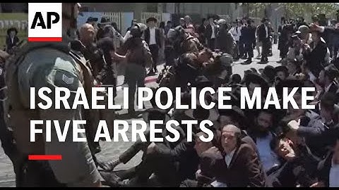 Israeli police make five arrests, deploy water cannon to clear ultra-Orthodox protesters