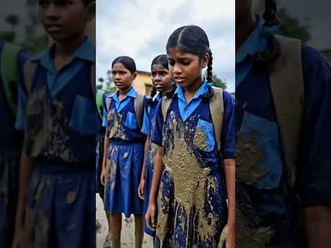 Car made the children dirty with mud. #shortvideo