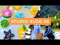 Studio Vlog 04 ⭑ Making clay pins & embarrassing ourselves in a park~