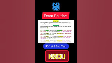 #NSOU#exam#routine#UG#লিখিত#পরীক্ষা