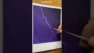 How to paint lightning/easy acrylic painting for beginners/#Youtubeshorts #shorts #acrylicpainting