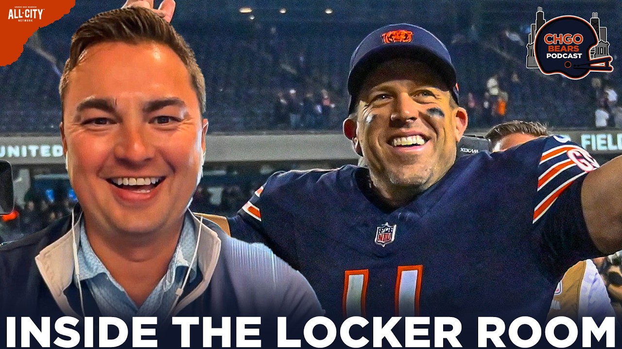 Inside a CELEBRATORY Chicago Bears Locker Room that Rallied Around Case Keenum
