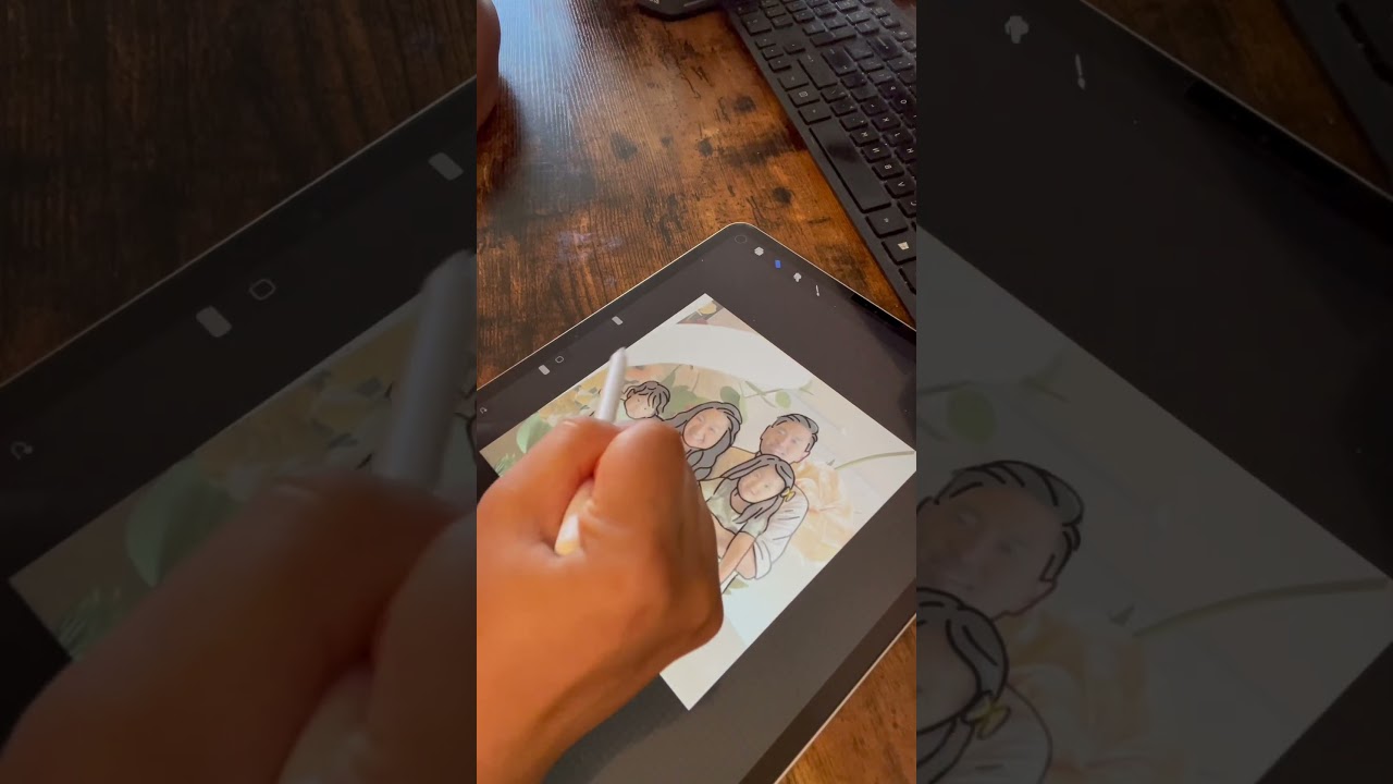 Family portrait drawing 