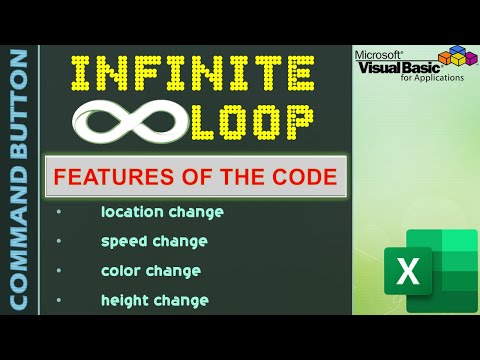 Excel VBA - A Button That Moves Within an Infinite Loop| Location, Speed, Height and Color Change