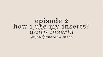 EP2 | HOW I USE MY PLANNER INSERTS? | DAILY  PLANNER INSERTS | POCKET PLANNER | YOURPAPERANDLINECO