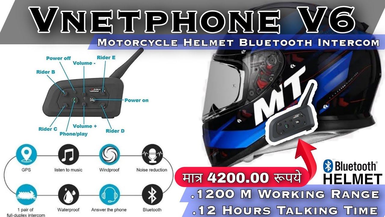 How to Use VNETPHONE V6 Bluetooth Intercom?