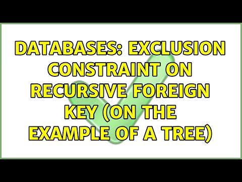 Databases: Exclusion constraint on recursive foreign key (on the example of a Tree)