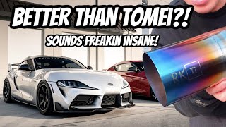 THE BEST EXHAUST FOR THE SUPRA | RK Titanium + Catless Downpipe LOTS OF SOUND CLIPS!