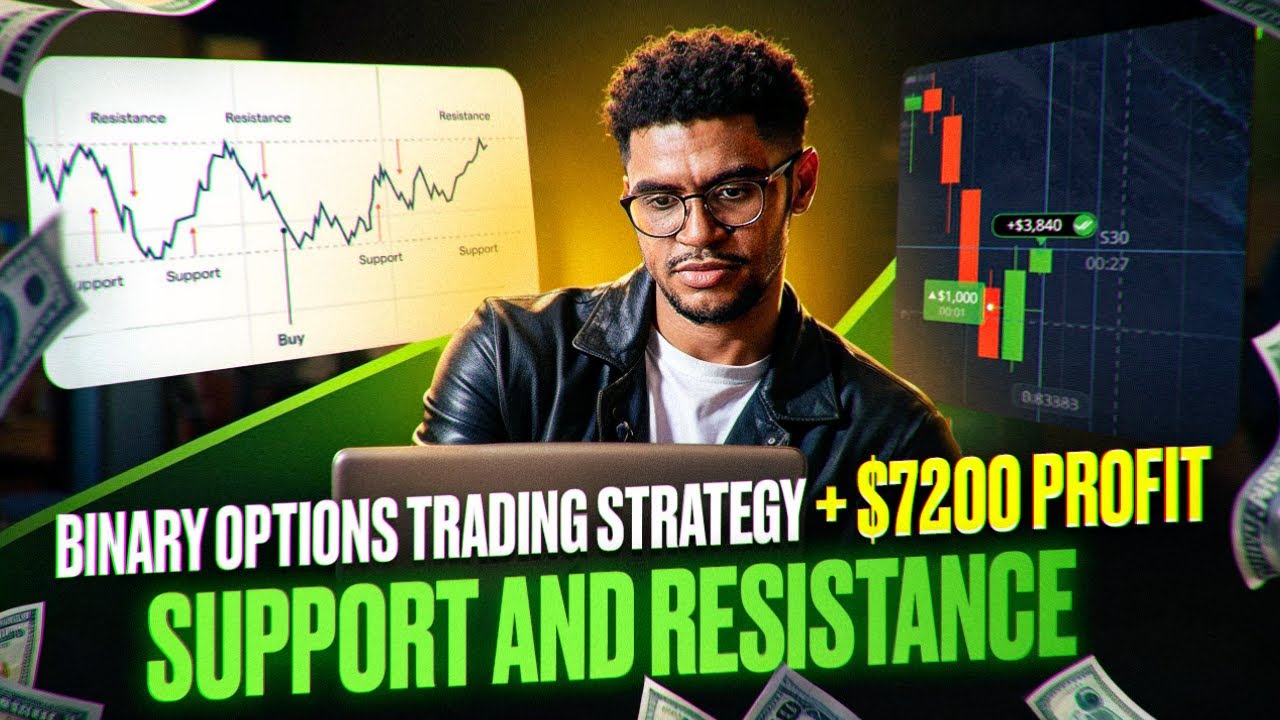 Binary Options Trading Strategy + $7200 Profit | Support And Resistance ...