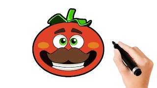 How to Draw Tomato Head Face - Cool Kids Art Fortnite