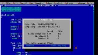 Bubble Sort of N numbers: C (Sorry its not Selection Sort)