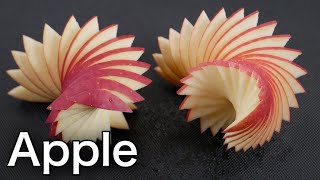 How To Make Apple Decoration, Amazing Art　Apple Carving　Apple Art　 Japanese Artist,