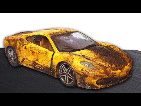 restoration-old-ferrari-f430-model-car