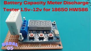 HW 586 3.7V lithium capacity meter and ZB2l3 Auto 12V Battery
