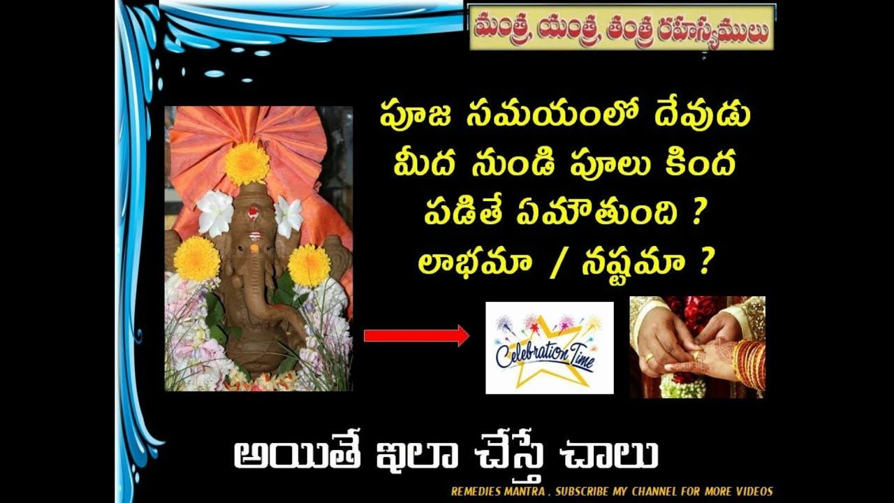 Effects Of Flowers Falling Down During Pooja Time I పూజ సమయంలో దేవుడు మీద నుండి పూలు కింద పడితే