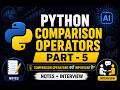 Python Comparison Operators in One Video 🚀 | Apps + Interview + Logic