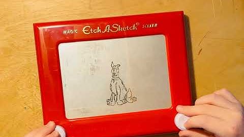 Scooby doo etch-a-sketch time lapse