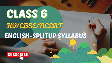 #studytime Class 6/English/Splitup Syllabus /KV/NCERT/CBSE