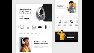 2: How To Make Responsive Website Using HTML, CSS & JavaScript | Headphones Website