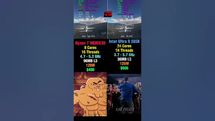 Ryzen 7 9800X3D vs Intel Ultra 9 285K - AMD Takes The LEAD! #pcgaming #comparison #amd