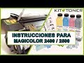 Instrucciones de recarga para los cartuchos Konica Magicolor 2400/2500