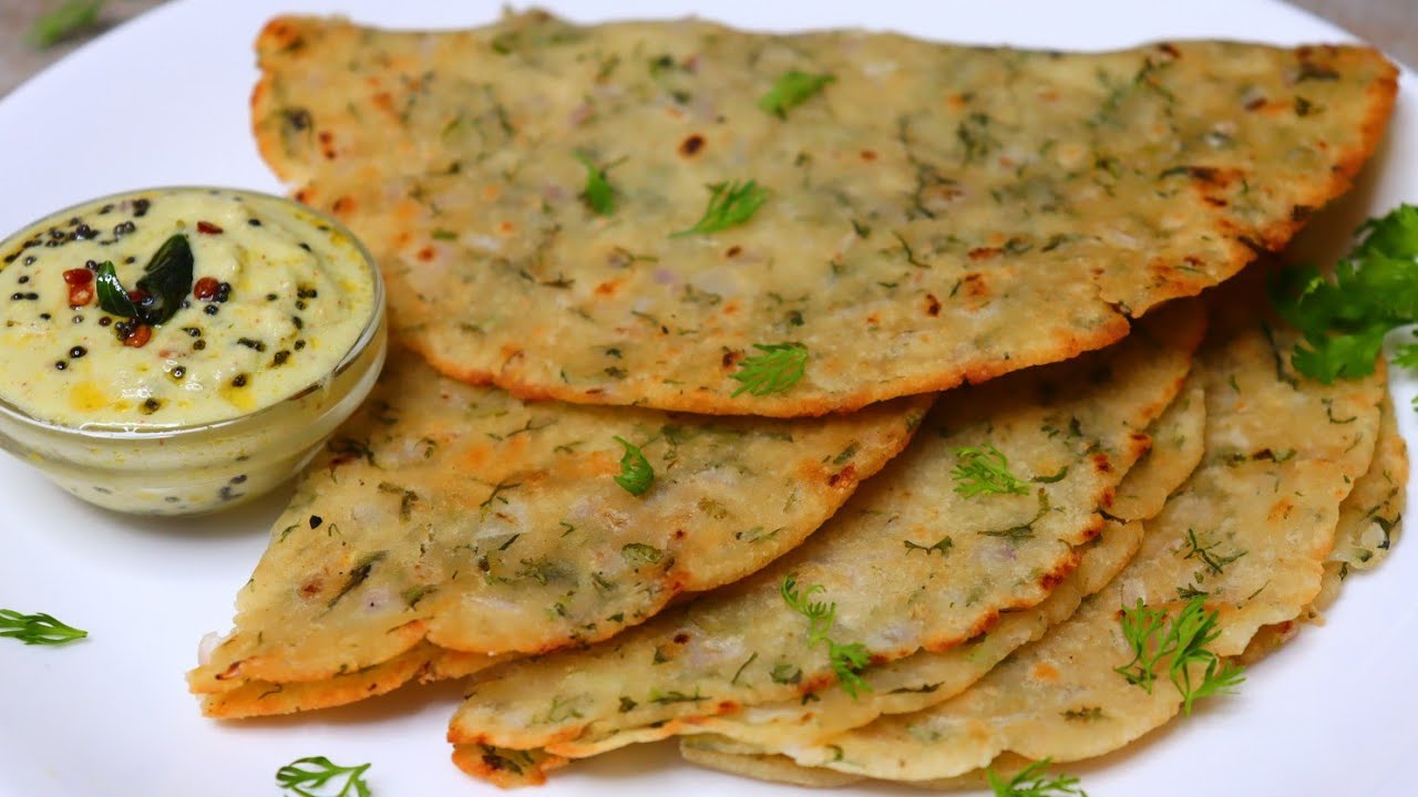 Rice Soft Roti Hotel Style Healthy soft Rice Roti and Chutney Breakfast Combo meal ...