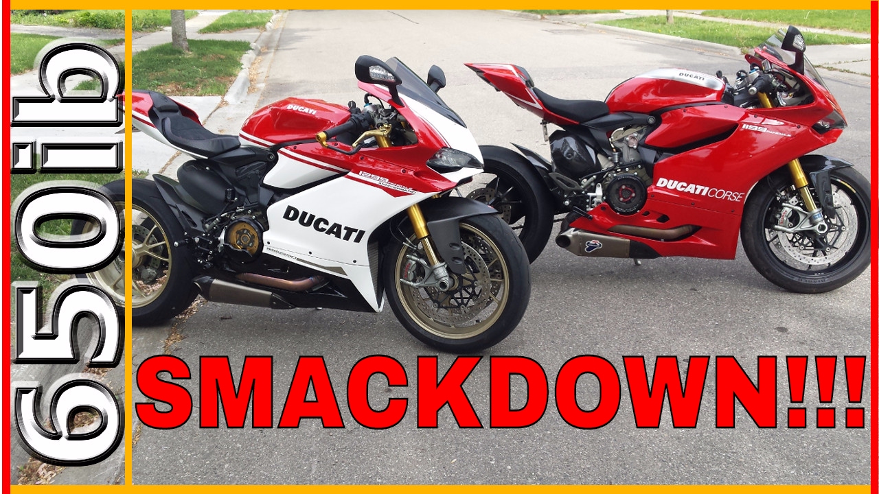 Ducati Panigale 1299S Anniversario vs 1199R vs NEW ZX10R SMACKDOWN
