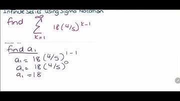 Infinite Geometric Series Using Sigma Notation