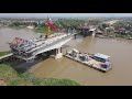 Construction of the bridge across the river on the 3rd ring road