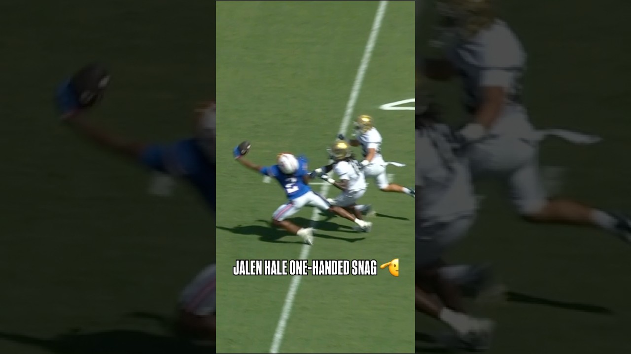 What a grab 🔥 #collegefootball #smumustangs #cfb #accfootball #football