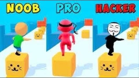 NOOB vs PRO vs HACKER in Cube Surfer - All Levels Gameplay, New Fun Games (Android, iOS)