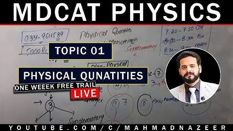 Physical Qunatities Topic_1 Entry Test Physics NMDCAT|Etea @MAhmad Nazeer