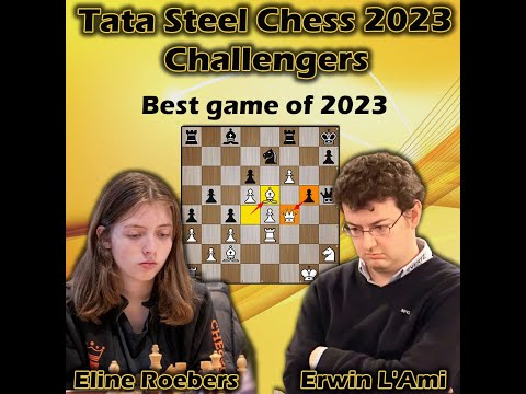 WIM Eline Roebers Destroys GM With an Immortal Queen Sacrifice in the Tata  Steel Challengers 2023 