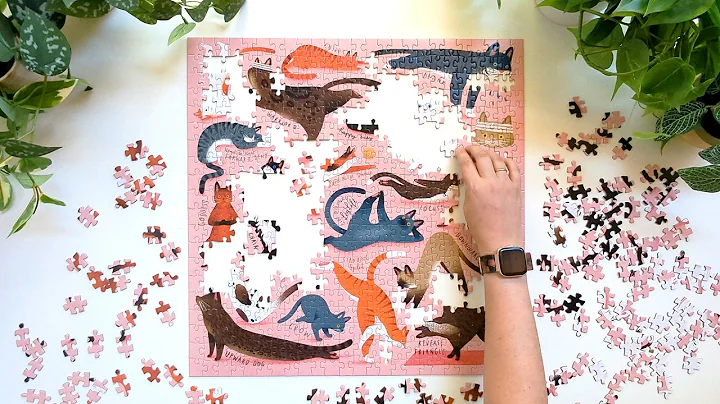 Yoga For Cats | Galison Puzzles Jigsaw Puzzle Time Lapse