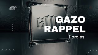 GAZO - Rappel - Paroles