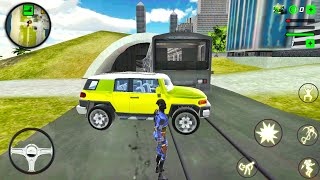 Green Rope Hero Vegas City #2 - Toyota SUV Driving Near Train - Android Gameplay screenshot 3