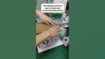 Transparent box labeling by semi-auto box machine#manufacturers #machine #labelingmachine