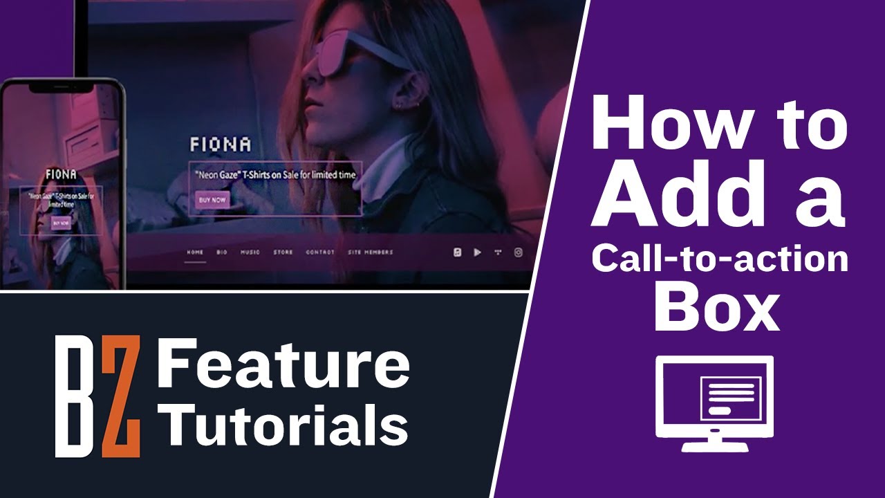 How to Add a Call-to-Action Header to Your Bandzoogle Website - YouTube