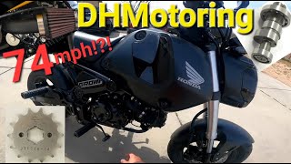 2023 Honda Grom DH Motoring Cam, Chimera Intake, ECU Tune, Sprocket Install | Test Ride Motovlog