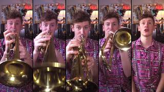 Queen - Don't Stop Me Now Brass Quintet Arrangement with sheet music chords