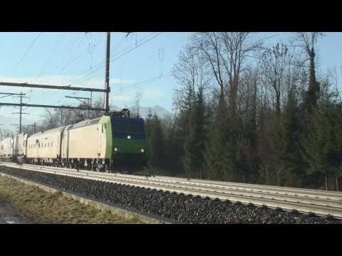 Bahnverkehr in Kiesen / Thun am 15.01.2011 Teil 1/2