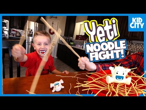 K-City Plays Yeti Noodle Fight! (Family Board Games SuperCut)