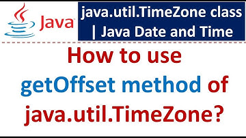 How to use getOffset method of java.util.TimeZone?
