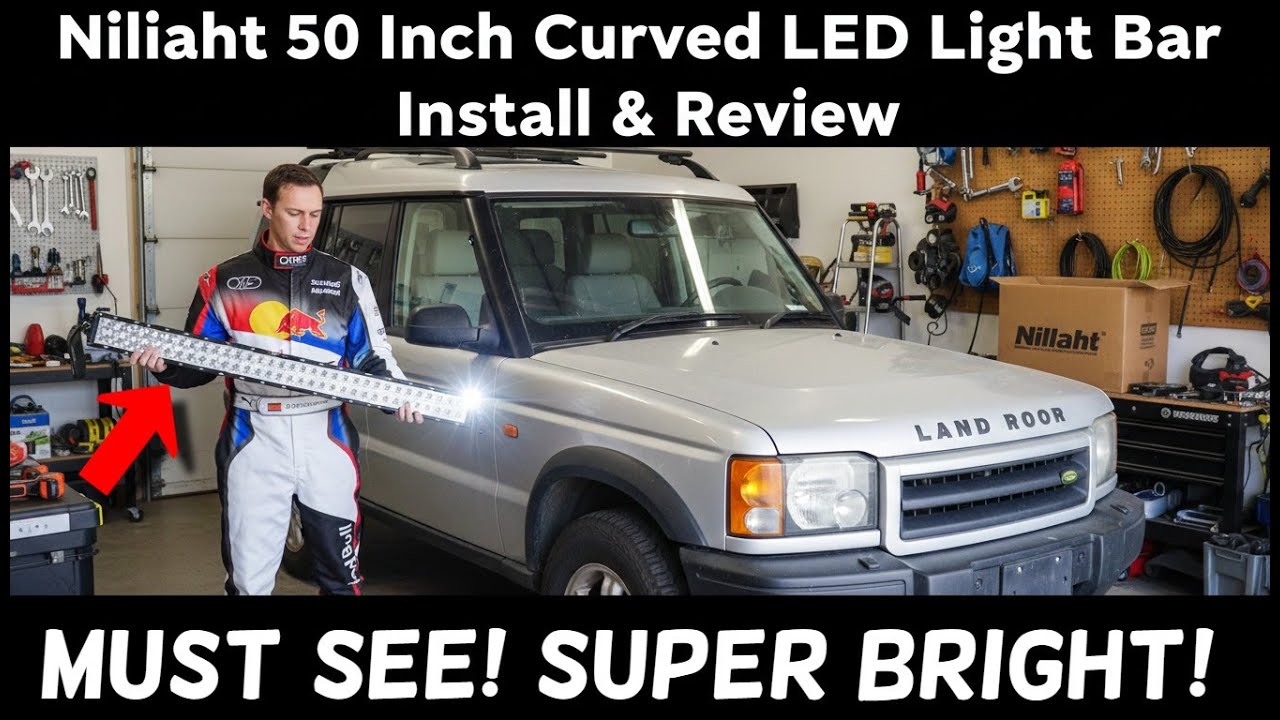 Изогнутая светодиодная балка Nilight 50 дюймов 288 Вт для Land Rover