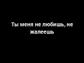 Ты меня не любишь, не жалеешь