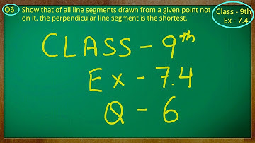 Class - 9th, Mathematics ( Angles ) Exercise 7.4, Question no. 6 solved ncert cbse