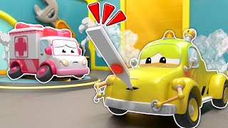 LA GRUA ENFERMA destruye en lugar de reparar | Carros de Emergencia para Niños | Repara Auto