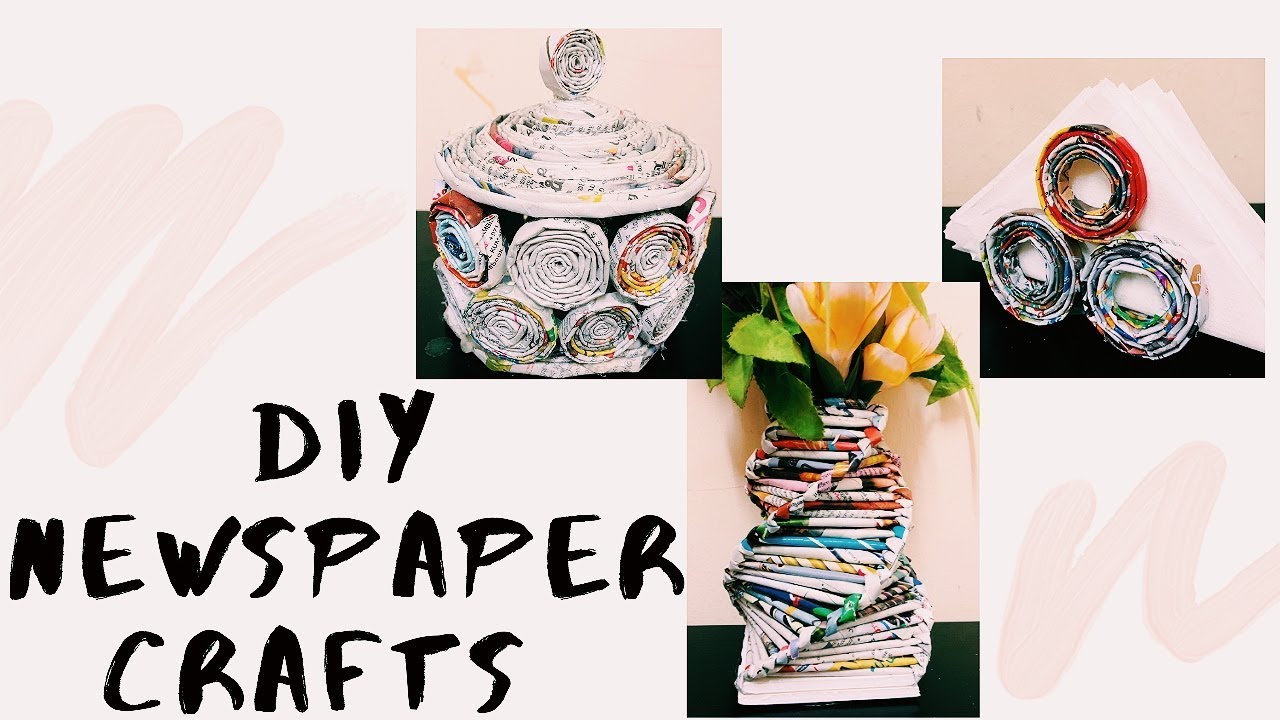 DIY Newspaper Crafts - YouTube